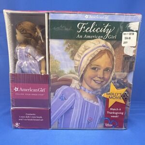 American Girl FELICITY 6-Book‎ Boxed Set with Mini Doll FACTORY SEALED NEW